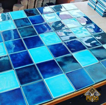Magnificent blue ceramic tile to Order