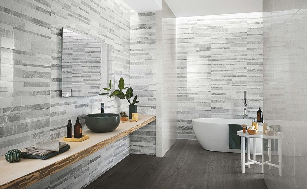 Wall tiles marble effect