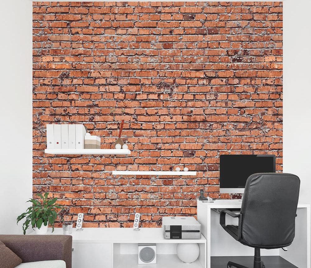 Red brick wall tiles