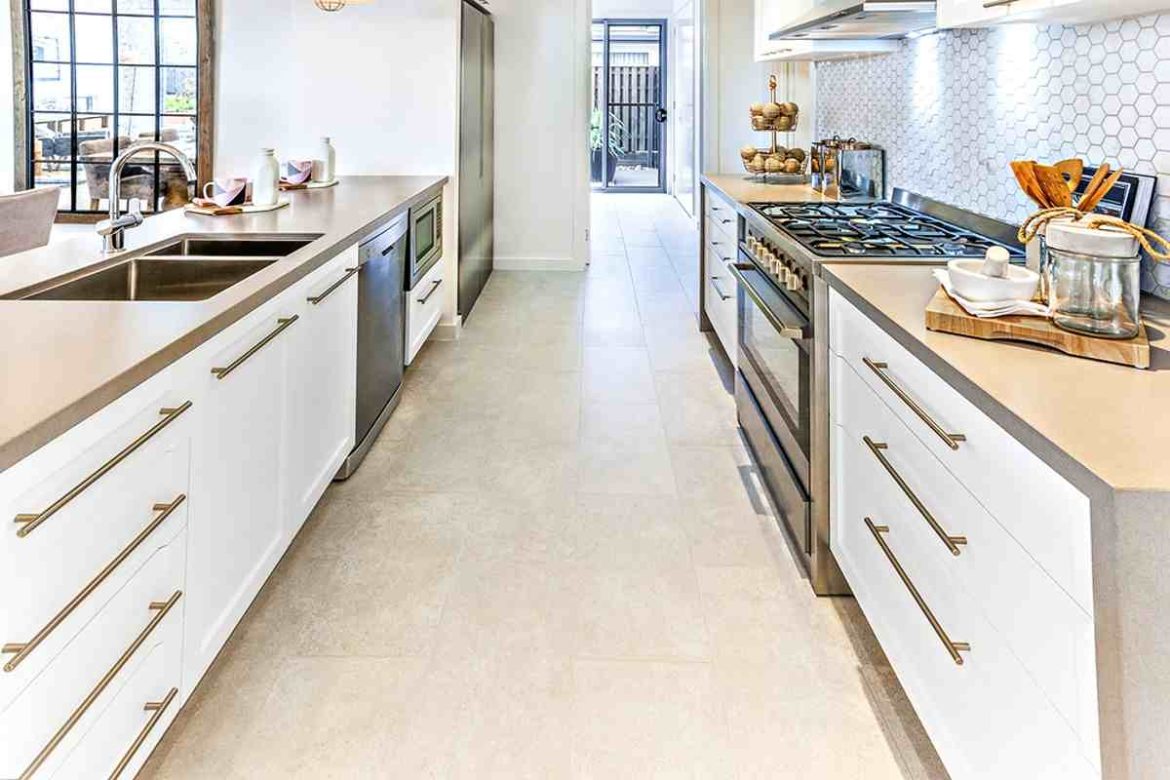 shiny kitchen floor tiles are the best option for installing