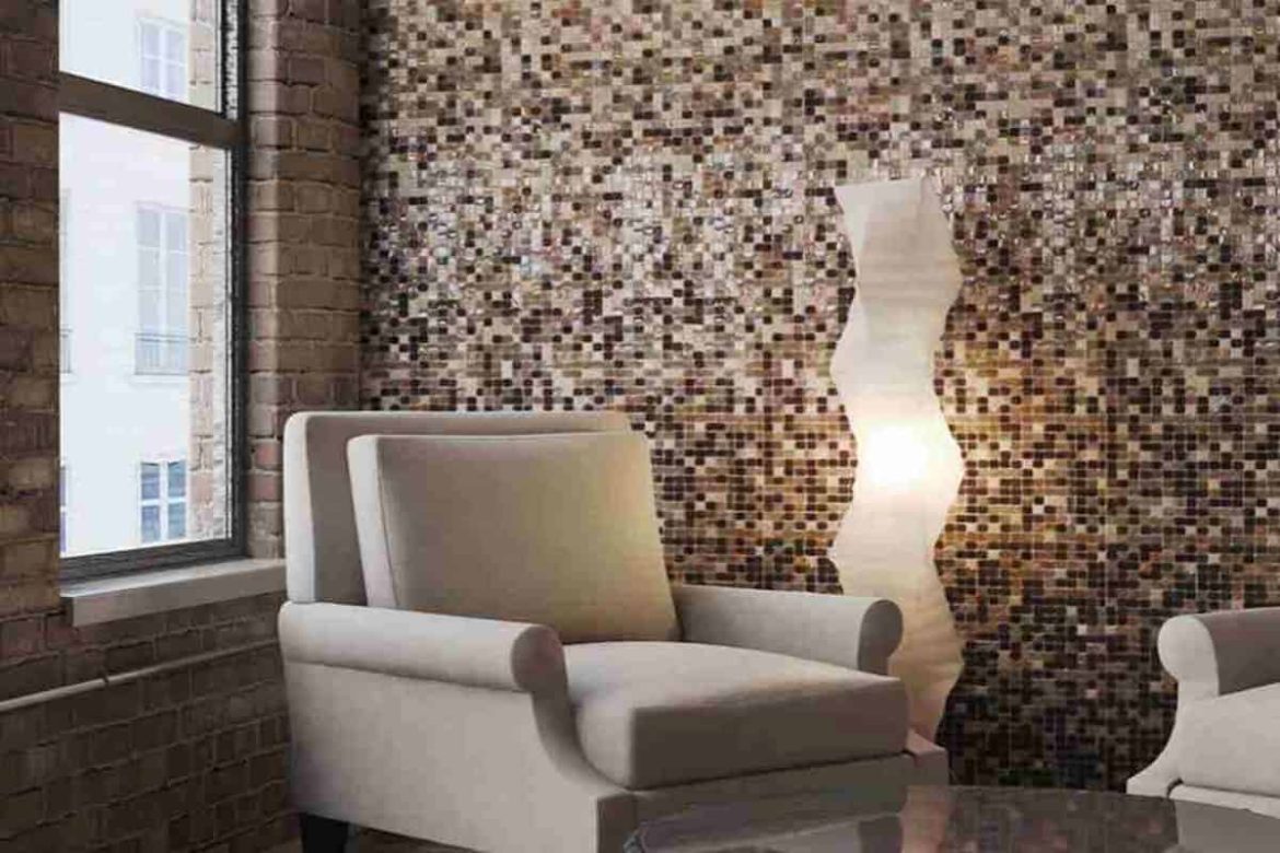 quartz mosaic wall tiles for living room designs