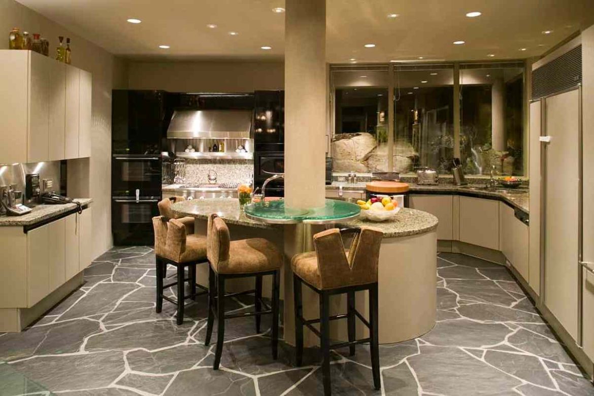 kitchen floor tiles stone effect are popular in recent years