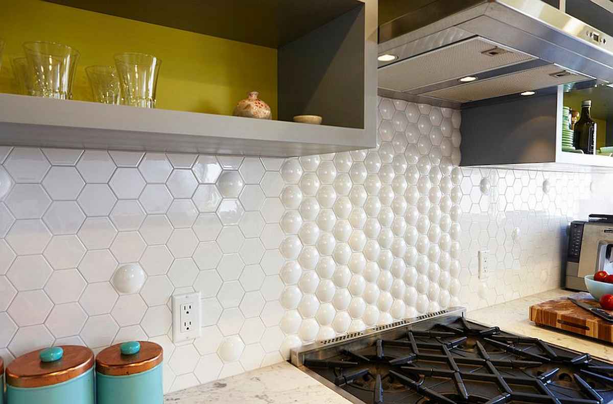 Ceramic tiles glue for kitchen backsplash
